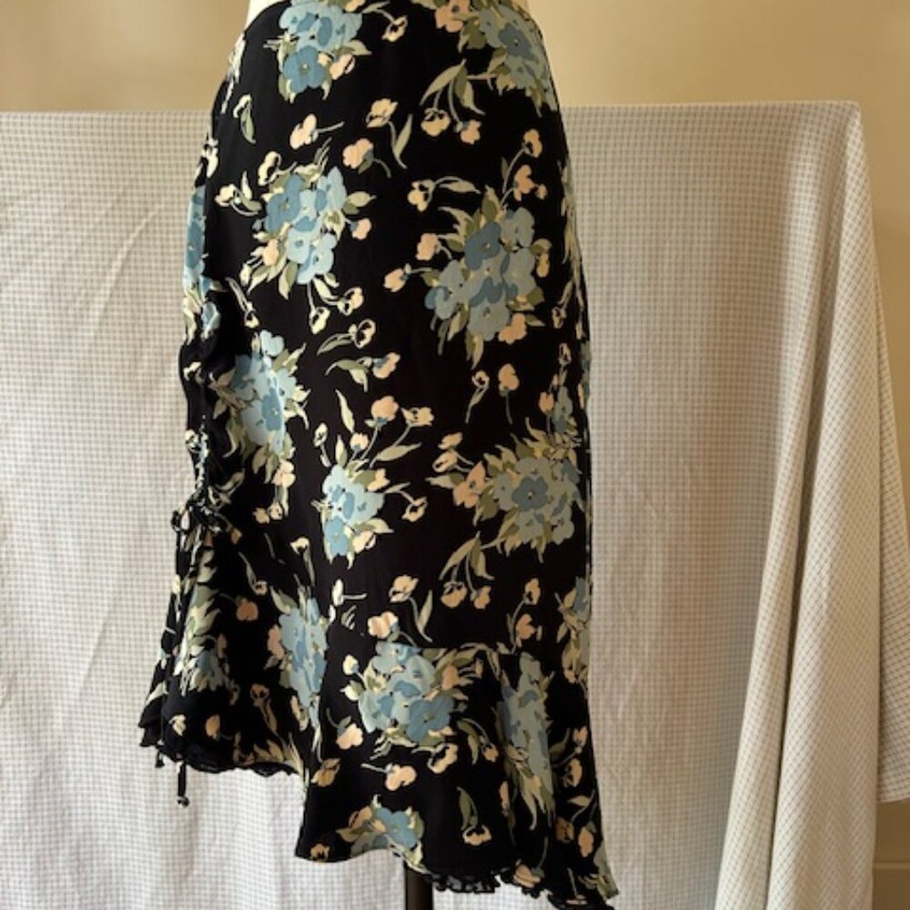 Vintage Betsey Johnson Floral Swiss dot skirt